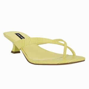 Nine West Marigol Thong Heeled Sandals - Yellow - Ireland (SO0827431)